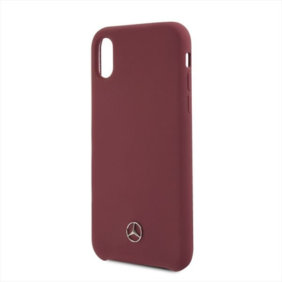 Заштитна маска Mercedes за iPhone X, тврдa маска, силикон, црвена