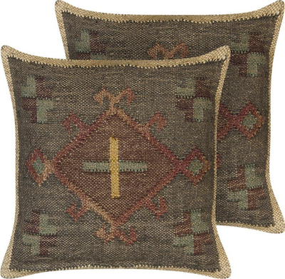 Set jastëkësh për zbukurim KATORA, 45x45cm, jute, shumëngjyrësh
