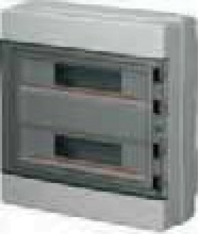 Panel shpërndarës modular Elettrocanali EC62036E, 2x18 module, IP65, gri
