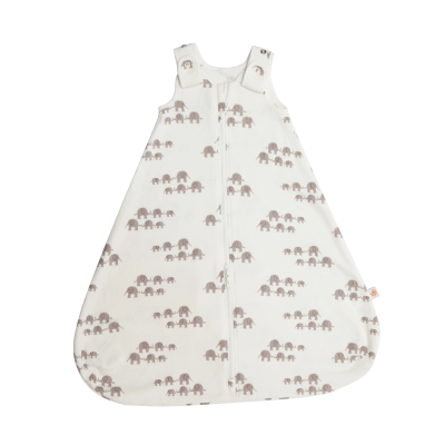 Vreçë gjumi për bebe Ergobaby Elephant, 0-6 muaj, TOG 2.5, e bardhë