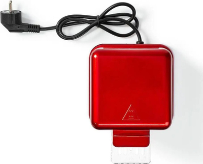 Makineri kokoshkash Retro me ajër të nxehtë, 1200W, e vogël, e kuqe me të bardhë