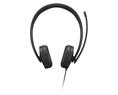Слушалки Lenovo Gen 2 4XD1P83425, стерео на уво, со USB A кабел, црни