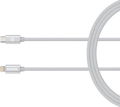 Kabllo USB Kanex USB C në Lightning, 1.2m, Power Delivery, argjendtë