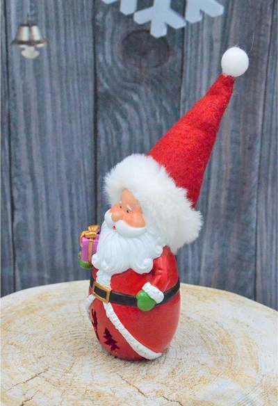 Figurinë dekor Saska Garden Santa Claus, LED, 7x6x16cm, e kuqe