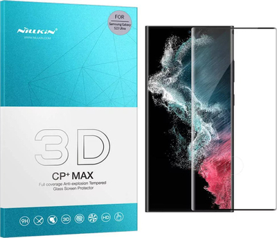 Xham mbrojtës Nillkin 3D CP+MAX, për Samsung Galaxy S23 Ultra, xham i fortë, transparent