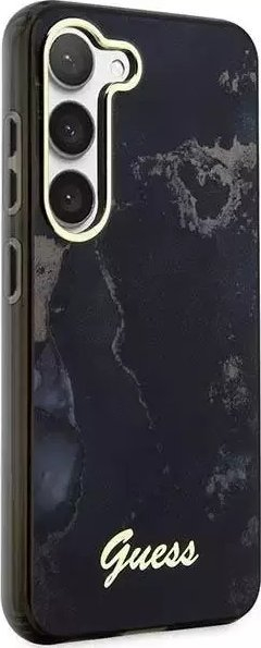 Futrollë telefoni Guess Golden Marble për Samsung Galaxy S23 Plus, hardcase, e zezë