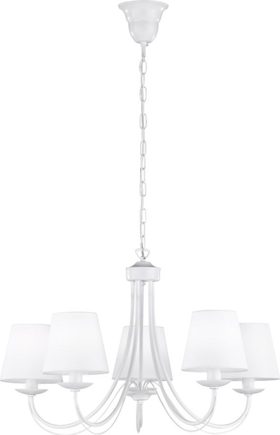 Kandil Trio Lighting Cortez, 5 llambë, i bardhë