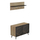 Set paradhomë Delphine 80x31,5x52Hcm (HM8876.12), zezë