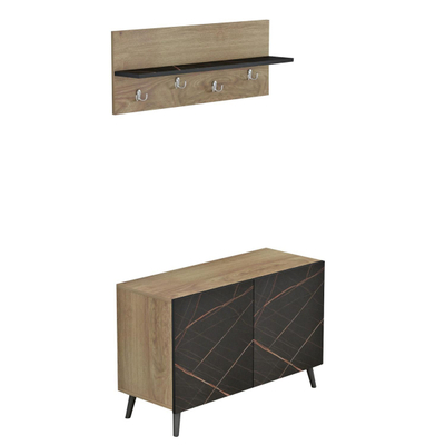 Set paradhomë Delphine 80x31,5x52Hcm (HM8876.12), zezë
