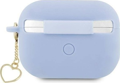 Mbulesë Guess GUAP2LSCHSB për Apple AirPods Pro 2, silikon, me varëse zemër, blu