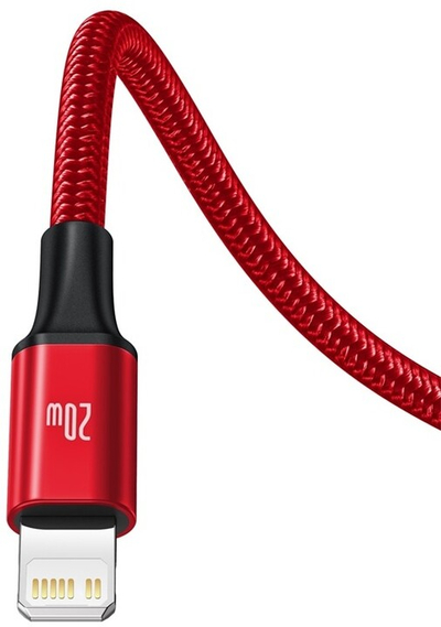 Kabllo karikimi / të dhënash Baseus 3in1 Rapid Series USB-C - USB-C / Lightning / USB-C, PD 20W, 1.5m, e kuqe