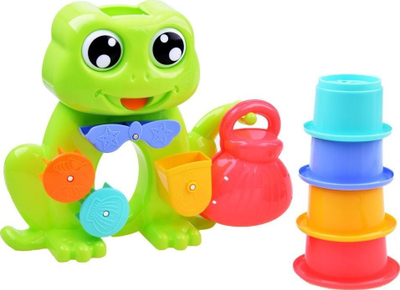 Lodër banje Jokomisiada Bath Frog ZA2779, me gota uji, me kupë thithëse, shumëngjyrëshe