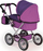 Кола за кукли Bayer Ulba Doll Pram, прилагодлива рачка, виолетова