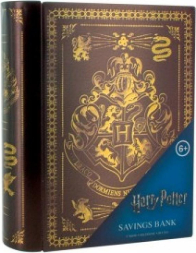 Kase kursimi Harry Potter Hogwarts Savings Bank, në formë libri, për kalamaj 6+, e zezë