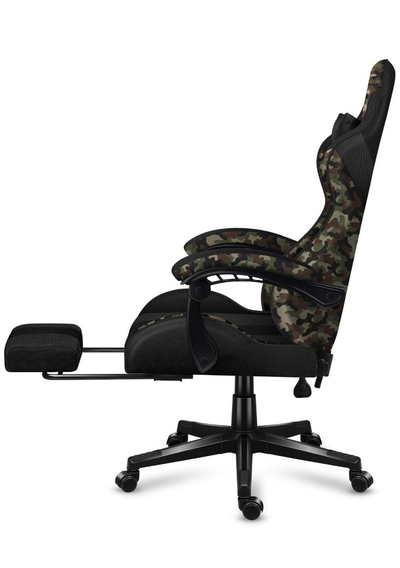 Гејминг столица Huzaro Force 4.7 Camo Mesh, со потпирач за нозе, со мрежа, со камуфлажа