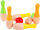 Сет дрвен боулинг Colorful SP0668, 6 кегли, 2 топки, шарен