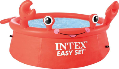 Pishinë e fryrë Intex Happy Crab Easy Set, 183x51cm, 880L, e kuqe