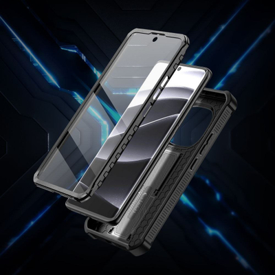 Mbulesë Tech‑Protect Kevlar Pro për Xiaomi Redmi Note 14 Pro 5G POCO X7 5G, mbrojtje 360°, unazë mbajtëse, e zezë