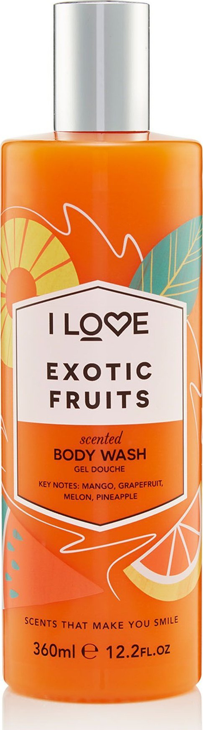 Xhel dushi I LOVE Scented Body Wash Exotic Fruits, 360ml, me aromë frutash ekzotike