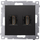Prizë muri HDMI Kontakt-Simon Simon 54 DGHDMI2.01/49, dy porta HDMI, plastike, e zezë mat