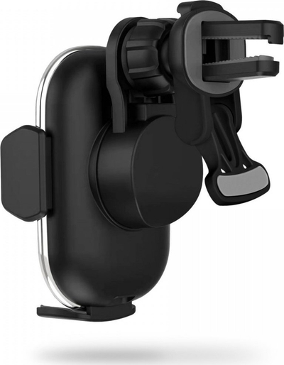 Mbajtëse automatike veture Xblitz Aurum, karikim wireless 15W, montim në grilë ajri, e zezë