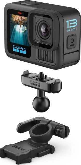 Mbajtëse magnetike GoPro HERO13 me kokë rrotulluese, për kamera HERO13 Black, shell metalik, e zezë