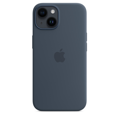 Apple iPhone 14 Silicone Case me MagSafe, Storm Blue