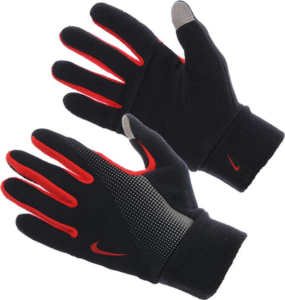 Rekawiczki për burra Thermal Tech Run Gloves të zeza me të kuqe, nr. S