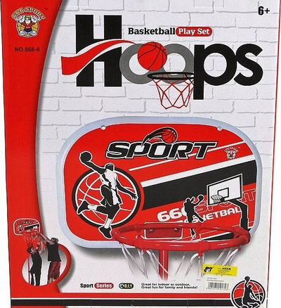 Set basketbolli për kalamaj Adar Hoops, lartësi 140 cm, për brenda dhe jashtë, i kuq