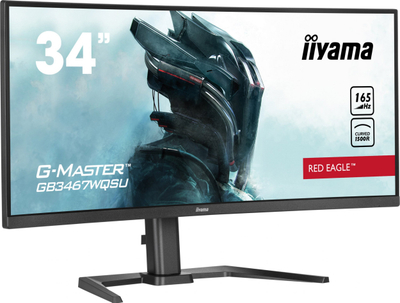 Monitor gaming Iiyama G-Master GB3467WQSU-B5, 34\", UltraWide QHD, 165Hz, i zi