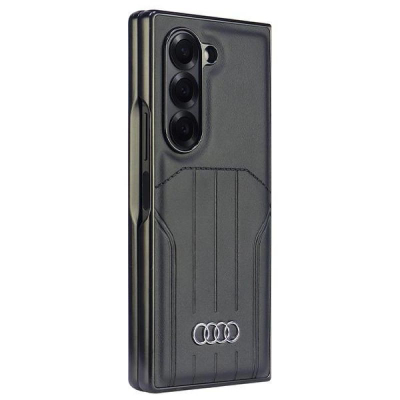Mbulesë telefoni Audi Hardcase me MagSafe për Samsung Galaxy Z Fold 6, lëkurë sintetike, e zezë