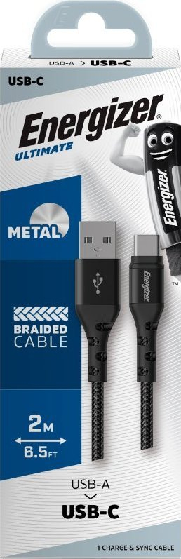 Kabllo USB Energizer C520CKBK, USB A në USB C, 2 m, e zezë