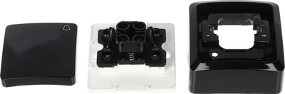 Buton zile Berg Surface Mounted, montim në sipërfaqe, momental, i zi