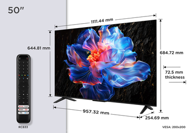 TV TCL 50V6C, 50", 4K Ultra HD, Smart Google TV