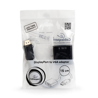 Përshtatës Gembird DisplayPort AV - D-Sub (VGA), i zi