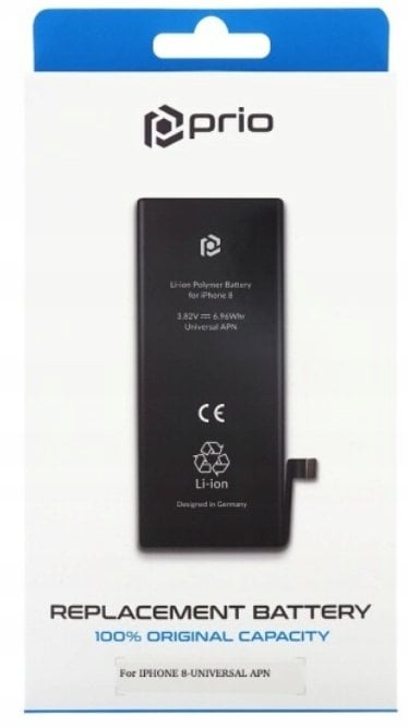 Bateri Prio PBA-1112 për iPhone X, litium-jon, e zezë