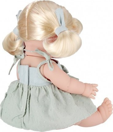 Kukull bebe Mega Creative Baby Doll, 35 cm, trup gome, fustan jeshil i çelët