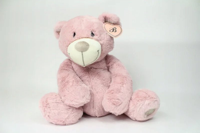 Lodër arush pelushi BEPPE Jacobe, 35cm, rozë