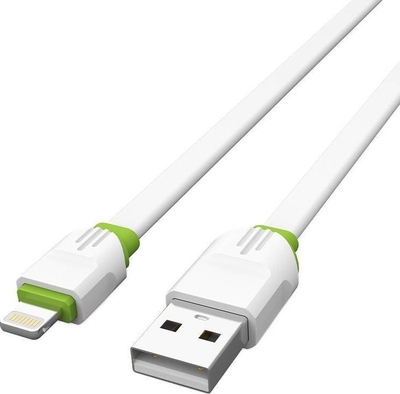 Kabllo Lightning LDNIO LS34, 1m, 2.4A, e bardhë