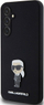 Kapak telefoni Karl Lagerfeld për Samsung Galaxy S23 FE, silikon liquid, dizajn ikonik Karl, i zi