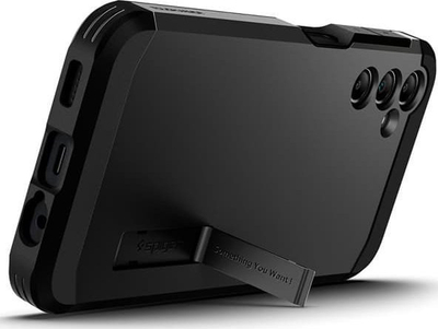 Mbrojtëse telefoni Spigen Tough Armor për Samsung Galaxy A14 5G, rezistente nga goditjet, me stand, e zezë