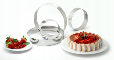 Unazë rrethore pastiçerie Martellato, diametër 26 cm, naltësi 6 cm, çelik inoksi