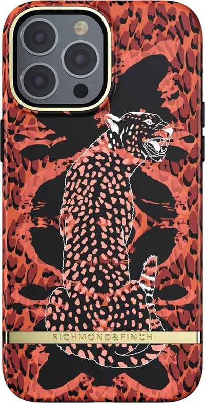 Futrollë telefoni Amber Cheetah për iPhone 13 Pro Max 6.7", portokalli