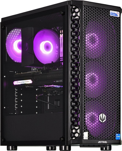 Kompjuter shpiak Actina MIDI Tower, Ryzen 5 5600, 32GB RAM, 1TB SSD, RTX 4060, ngjyrë e zezë