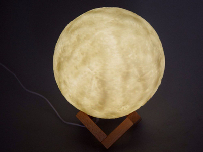 Llampë nate JK Moon Light 3D, 18cm, USB, e bardhë