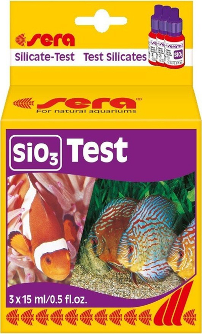 Test silikatesh Sera Silicate Test SiO3, 15 ml, për akuarium