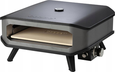Furrë pice me gaz Cozze Pizza Oven 13", gur kordieriti 34 cm, e zezë