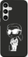 Mbulesë telefoni Karl Lagerfeld për Samsung S25, silikon magnetik, Graffiti Ikonik, e zezë