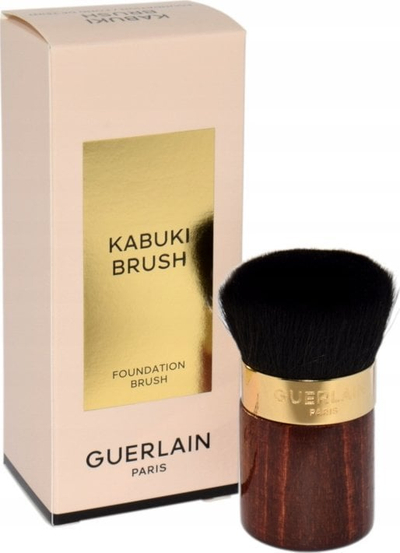 Furçë fondatine Guerlain Kabuki Foundation Brush, furçë kabuki, dorzë druri, e zezë