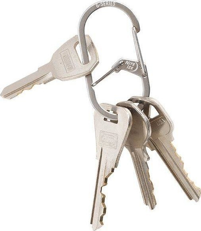 Karabiner Nite Ize G-Series Dual Chamber 2, çelik inoksi, ngjyrë argjendi